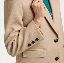 Two Button Plain Design Coat - LA490